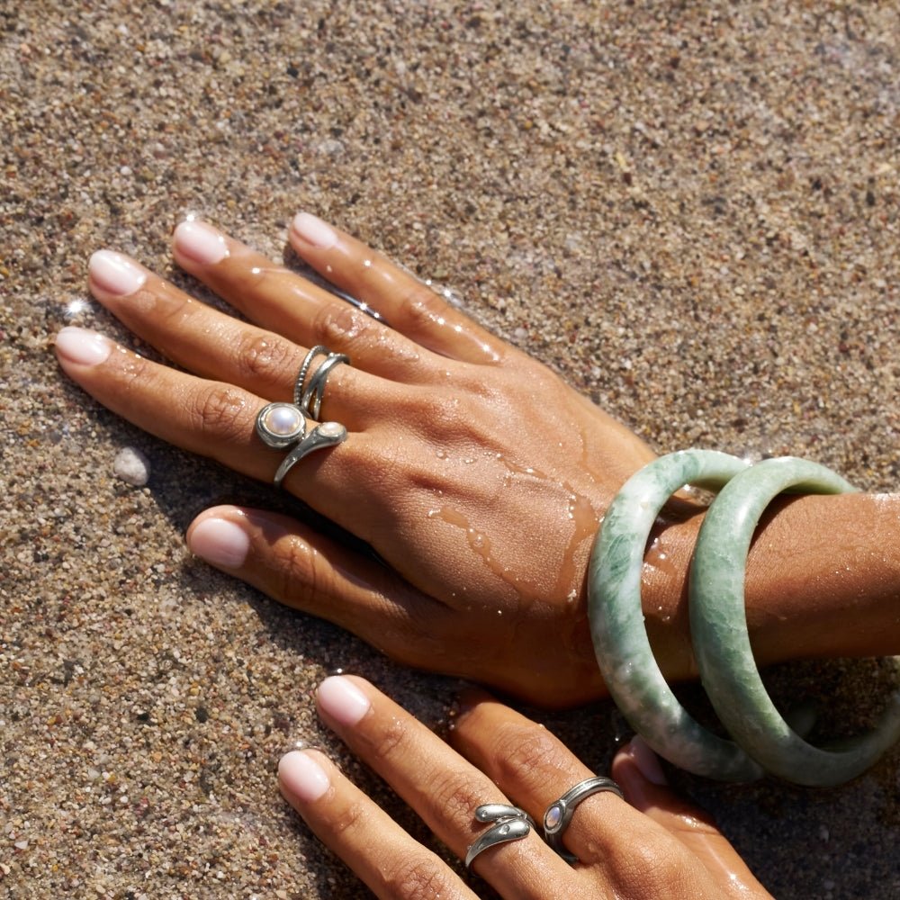 Silver Amara Pearl Wrap Ring - Beautiful Earth Boutique