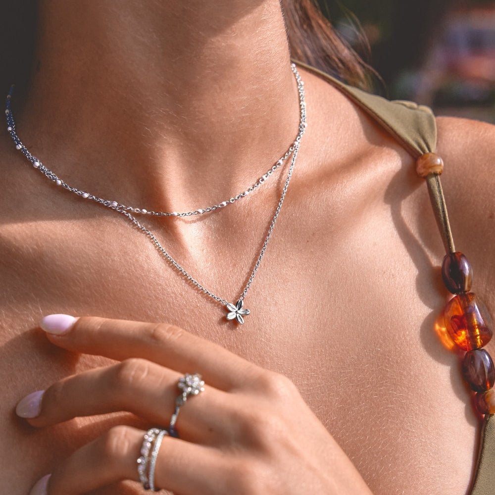 Silver Blossom Pendant Necklace - Beautiful Earth Boutique