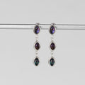 Silver Iridescent Pearl Drop Earrings - Beautiful Earth Boutique