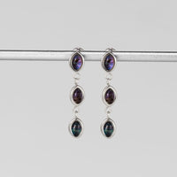 Silver Iridescent Pearl Drop Earrings - Beautiful Earth Boutique