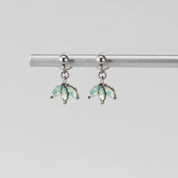 Silver Marquise Petal Drop Earrings - Beautiful Earth Boutique