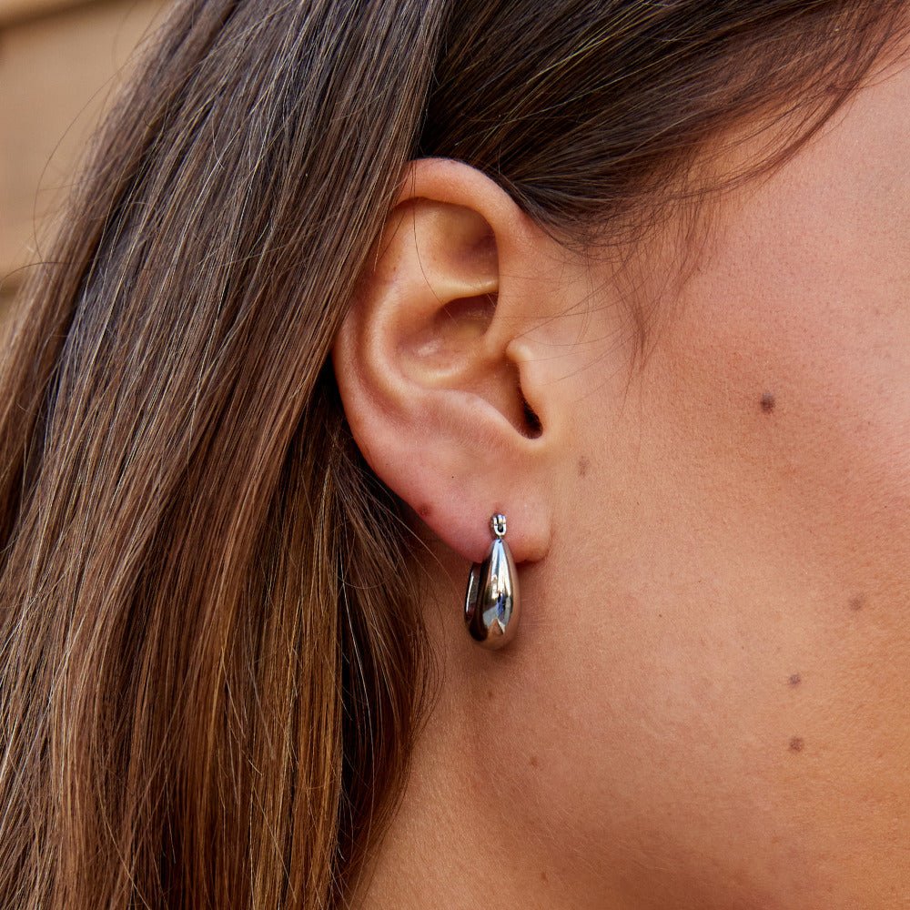 Silver Serenity Hoop Earrings - Beautiful Earth Boutique