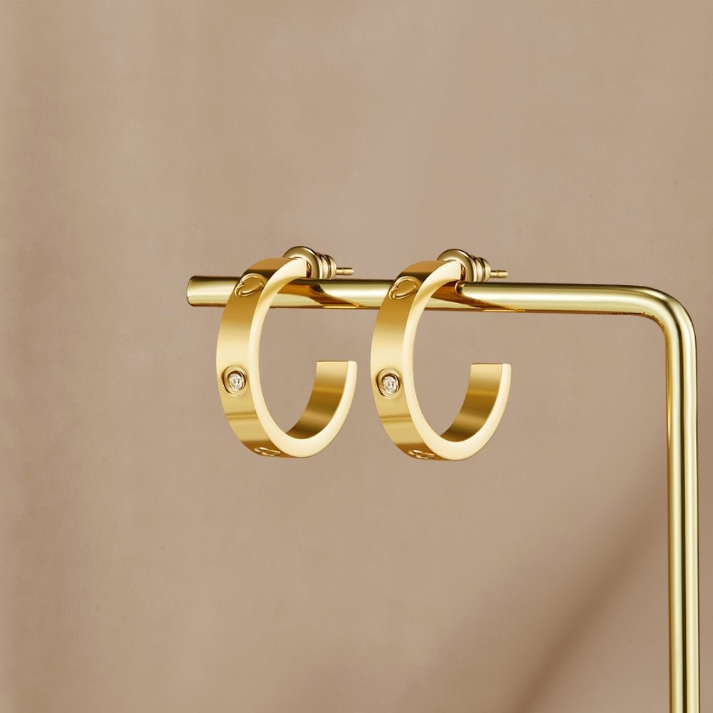 'Small Love' Hoop Earrings - Beautiful Earth Boutique