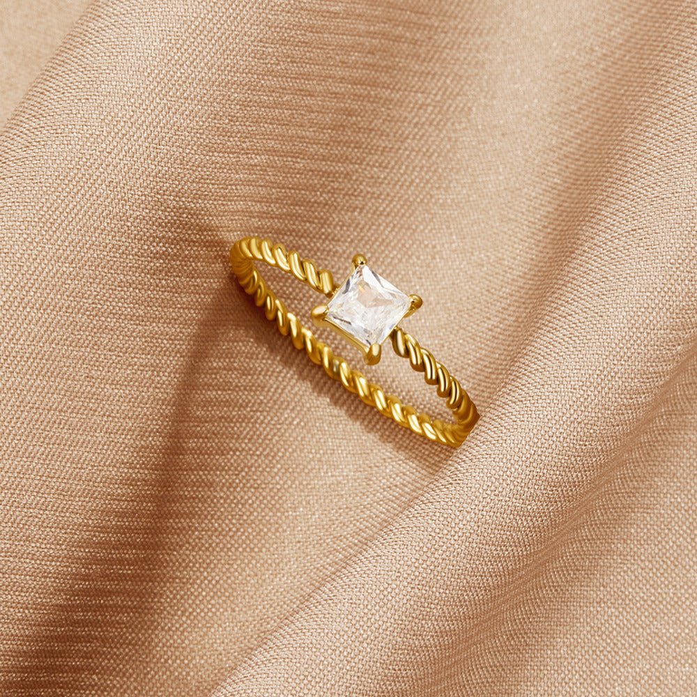 Sofia Crystal Twisted Ring - Beautiful Earth Boutique