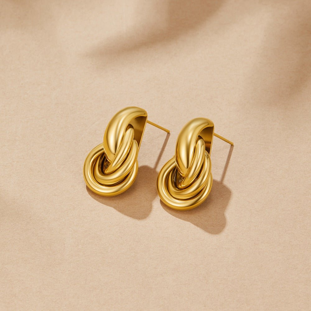 Sofia Twisted Gold Hoop Earrings - Beautiful Earth Boutique