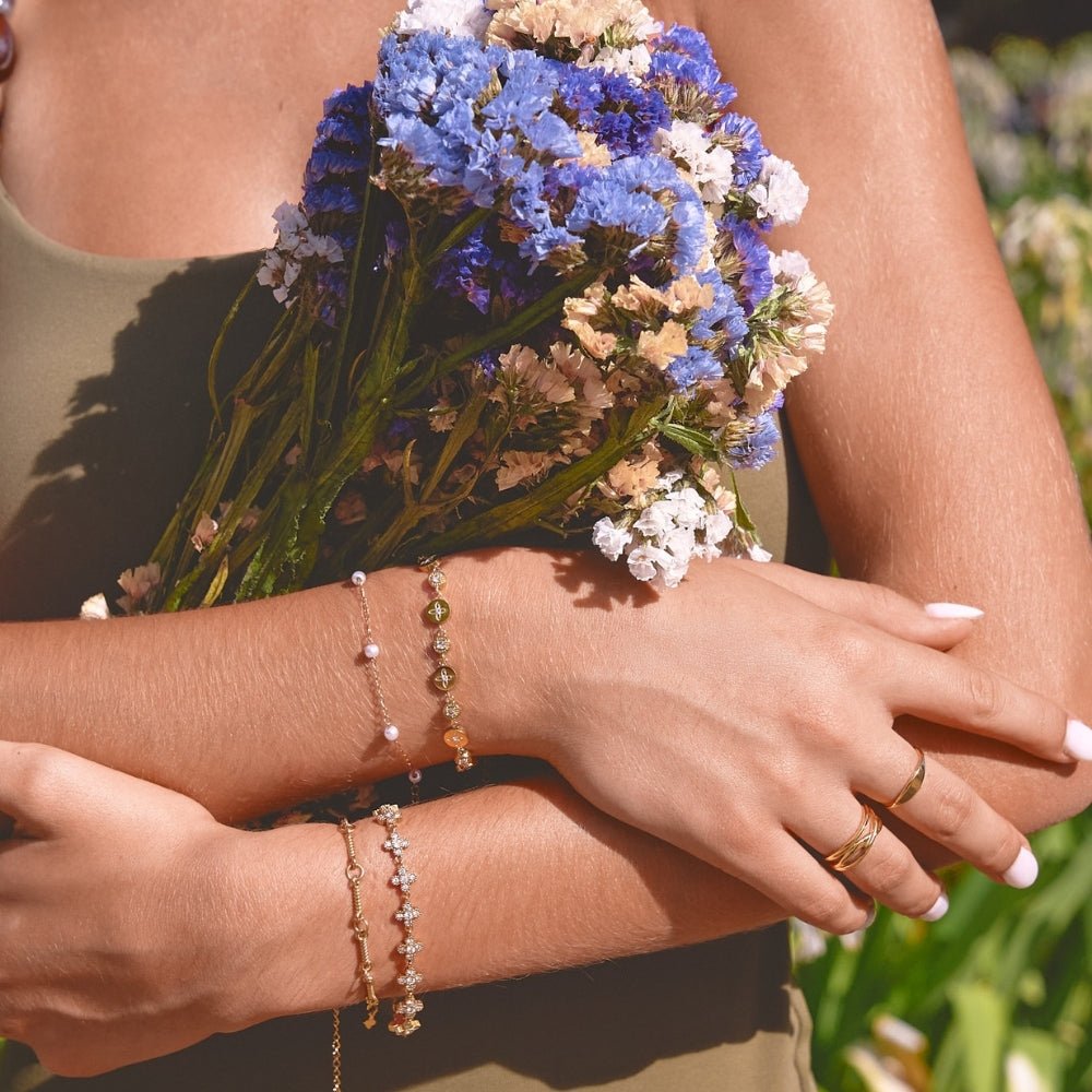 Spring Bloom Gold Bracelet - Beautiful Earth Boutique