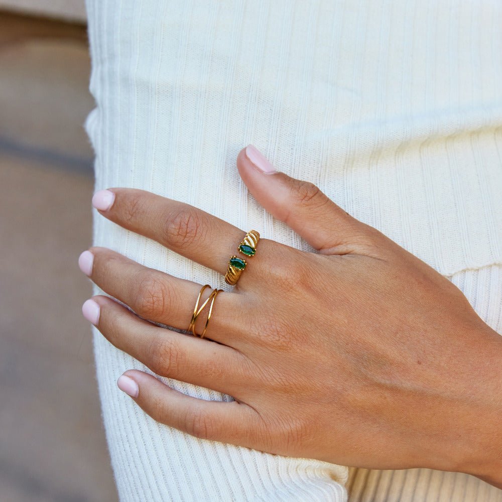 Tara Vintage Emerald Ring - Beautiful Earth Boutique