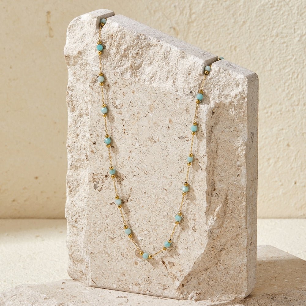 Turquoise Bead Chain Necklace - Beautiful Earth Boutique