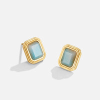 Vana Gold Vintage Stone Earrings - Beautiful Earth Boutique