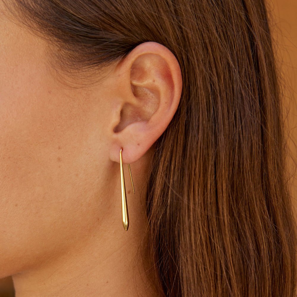 Zia Gold Drop Earrings - Beautiful Earth Boutique